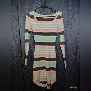 Say What? Multicolor Striped Long Sleeve Dress